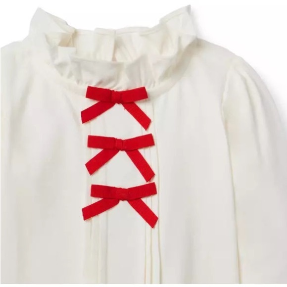 NWT Janie and Jack Ruffle Collar Bow Top, size 3 - Picture 2 of 10
